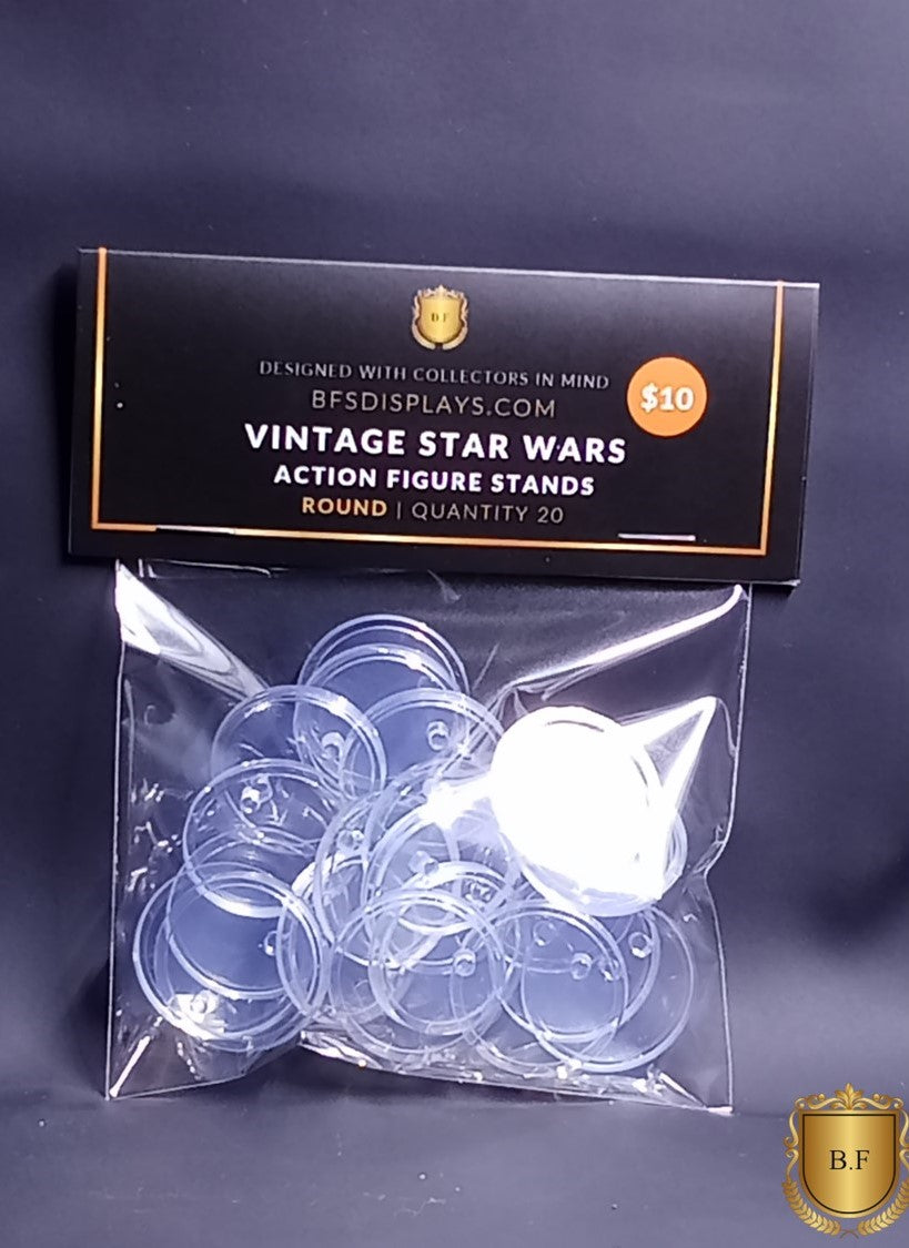 Acrylic Base Stand (Round) for Vintage Kenner Super Powers Loose Figures
