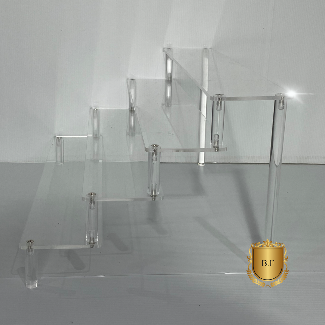 Customisable 4 Step Acrylic Display Riser (IKEA DETOLF) - Designed for Loose Action Figures