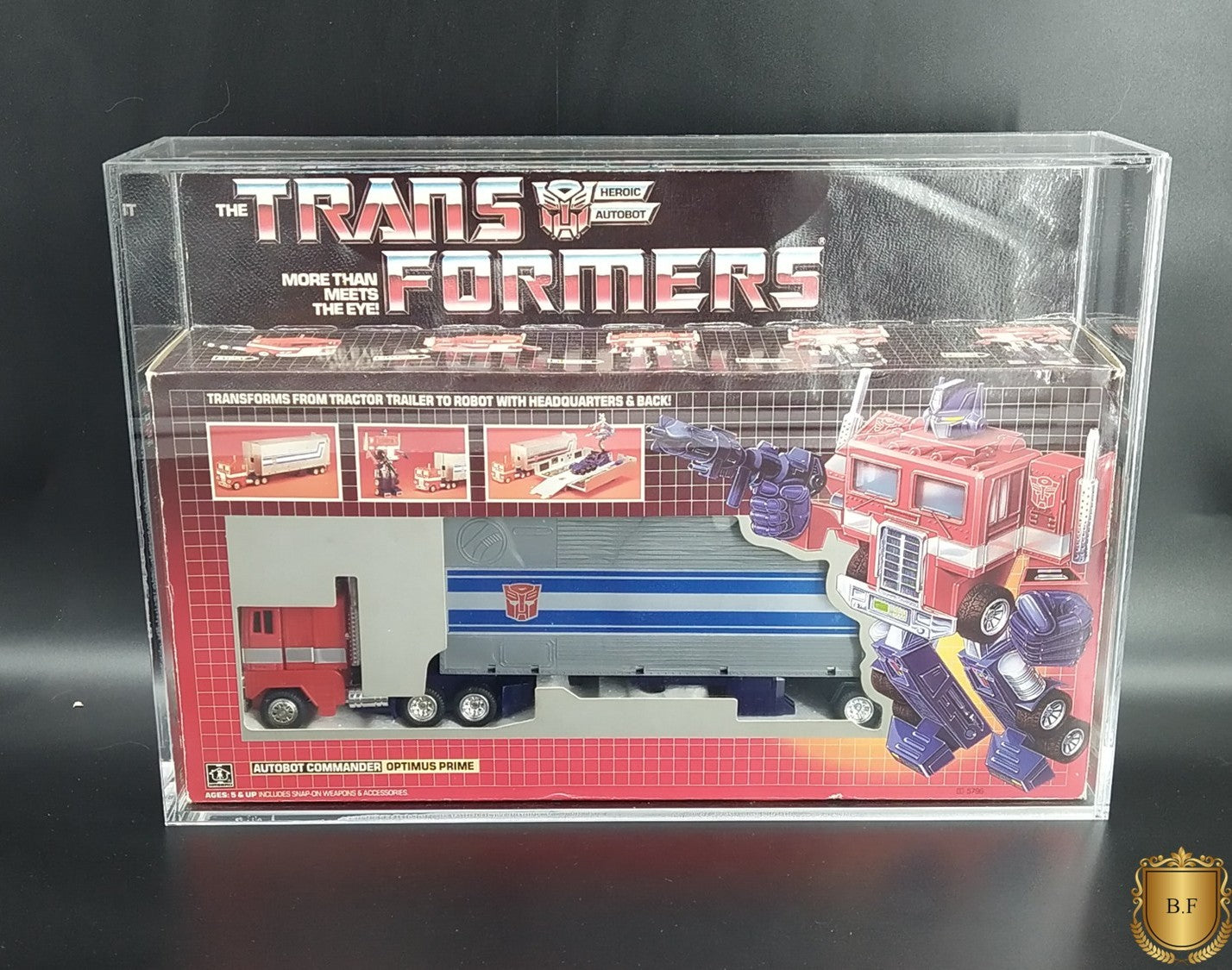 Acrylic Display Case for Carded Transformers Optimus Prime G1 - Made To Order