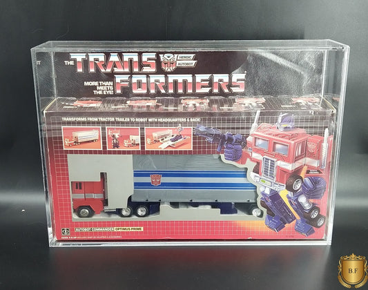 Acrylic Display Case for Carded Transformers Optimus Prime G1 - Made To Order
